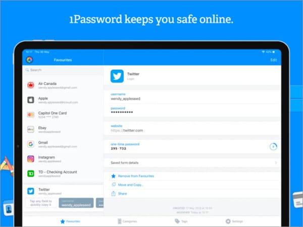 Best iPad apps for better and smarter usage in 2025 1Password best iPad app for securing passwords