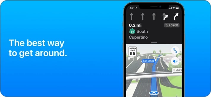 Best CarPlay apps for iPhone in 2025 apple maps traffic app screenshot