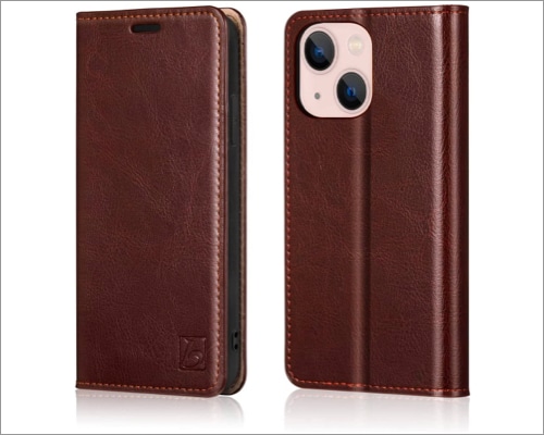 Best rugged cases for iPhone 14 Plus and 14 Pro Max in 2025 Belemay Case for iPhone 14 Plus Wallet Case Genuine Leather Flip Phone Case
