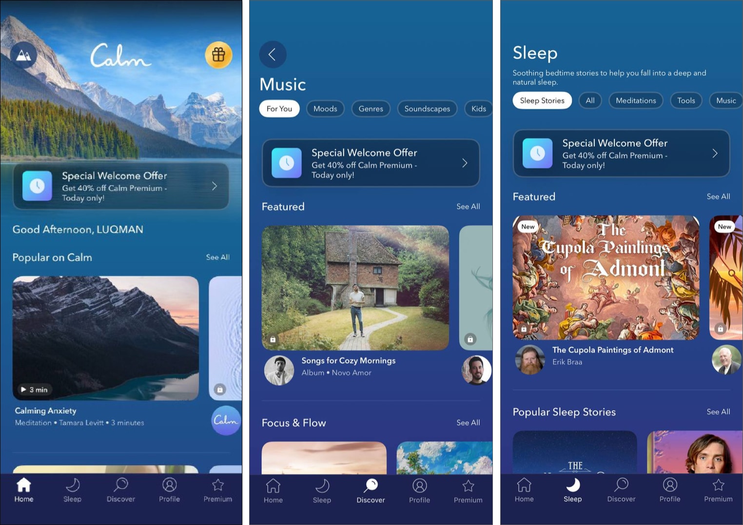 Best New Years resolution apps for iPhone Calm app on iPhone