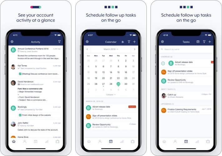 Best CRM Apps for iPhone and iPad in 2025 Capsule CRM iPhone and iPad App Screenshot