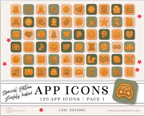 Best Christmas app icons for iPhone Christmas Aesthetic App Icons