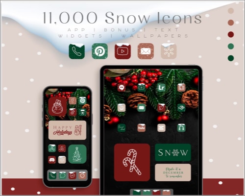Best Christmas app icons for iPhone Christmas time app icons