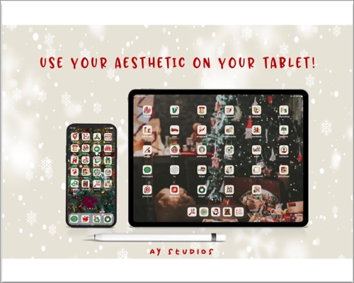 Best Christmas app icons for iPhone HAND MADE CHRISTMAS App Icons