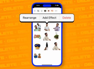 How to delete stickers on iphone