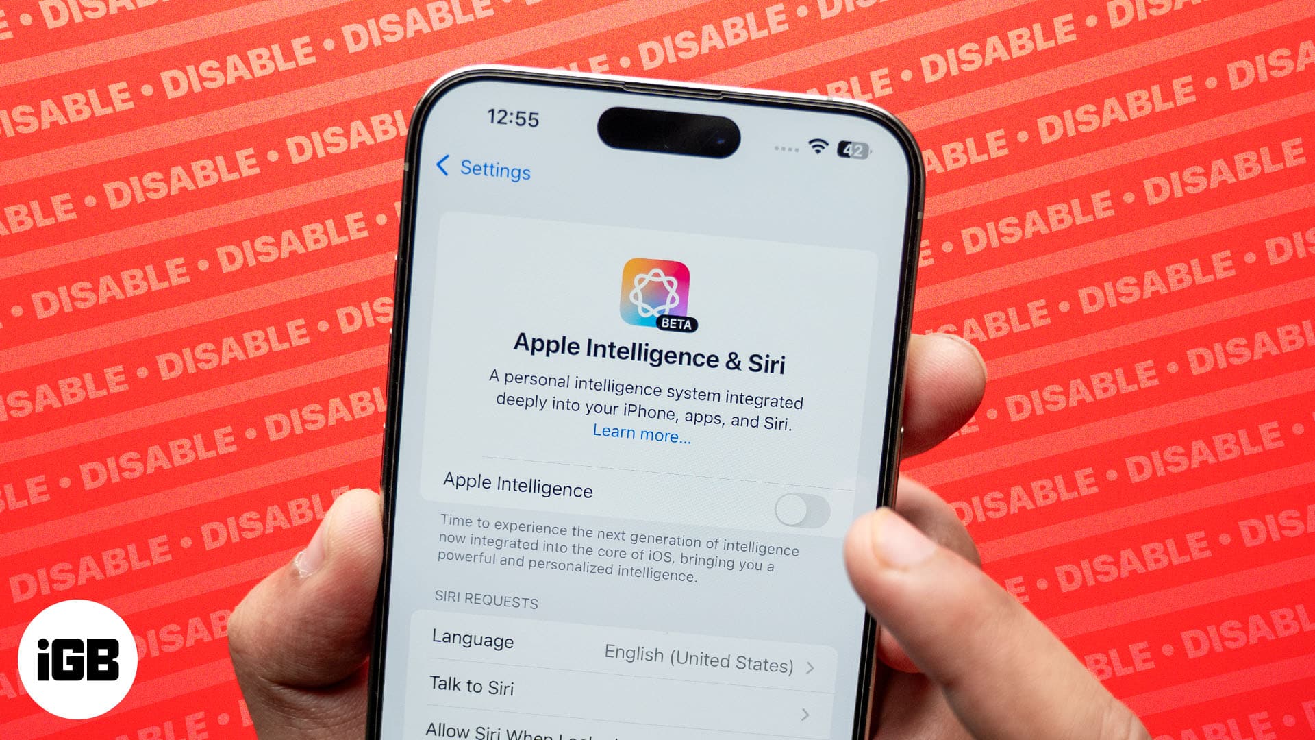 How to turn off Apple Intelligence on iPhone iPad and Mac Turning off Apple Intelligence on an iPhone