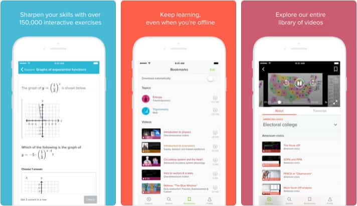 Best Online Courses Apps for iPhone and iPad in 2025 Khan Academy iPhone and iPad Online Course App Screenshot