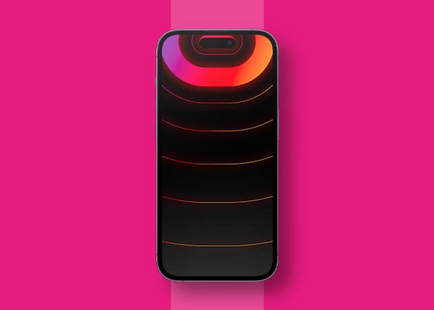 50 Stunning Dynamic Island wallpapers for iPhone 16 15 Pro Neon Gradient Dynamic Island HD iPhone Wallpaper