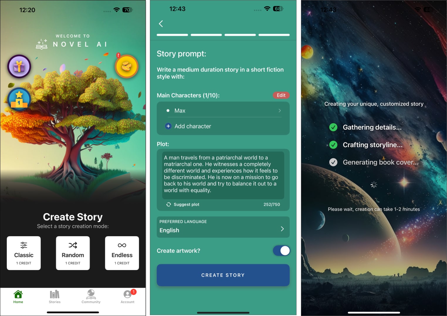 Best ChatGPT apps for iPhone and iPad 2025 Novel AI Book Creator app on an iPhone