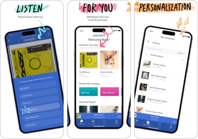 Best CarPlay apps for iPhone in 2025 Pandora Phone Screenshot