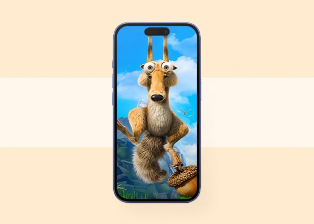 50 Stunning Dynamic Island wallpapers for iPhone 16 15 Pro Scrat Ice Age dynamic island iPhone wallpaper