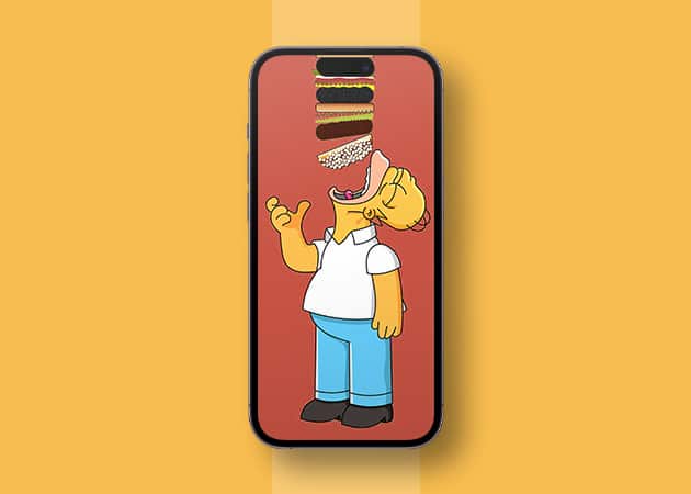 50 Stunning Dynamic Island wallpapers for iPhone 16 15 Pro Simpson Dynamic Island wallpaper