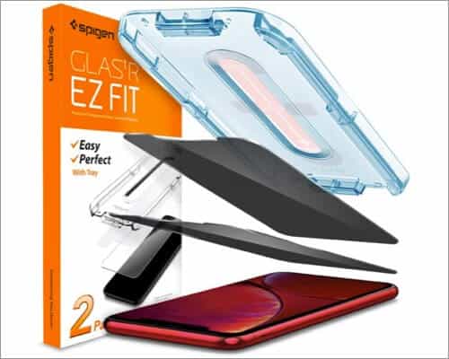 Best iPhone XR Privacy Screen Protectors in 2025 spigen tempered glass privacy protector for iphone xr