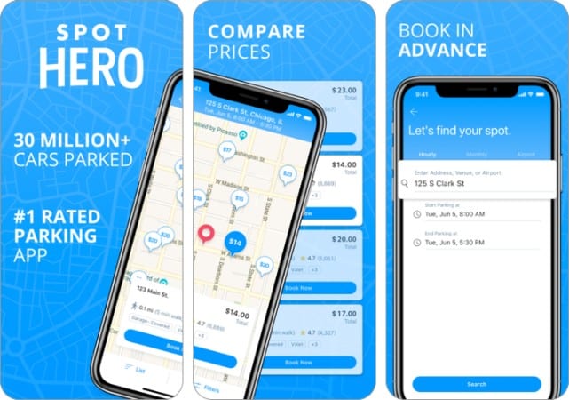 Best CarPlay apps for iPhone in 2025 SpotHero Parking App iPhone Screenshot
