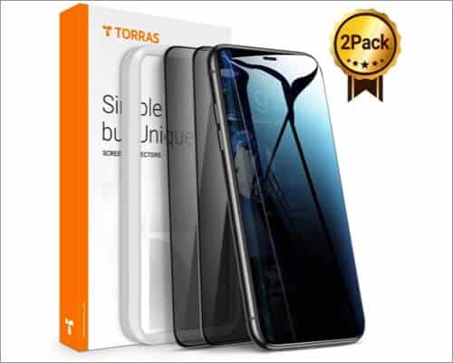 Best iPhone XR Privacy Screen Protectors in 2025 torras black diamond screen protector for iphone xr