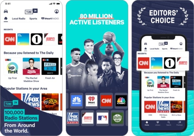 Best CarPlay apps for iPhone in 2025 TuneIn Radio Phone Screenshot