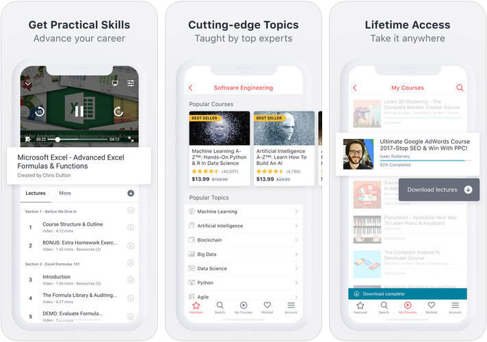 Best Online Courses Apps for iPhone and iPad in 2025 Udemy Online Courses iPhone and iPad App Screenshot