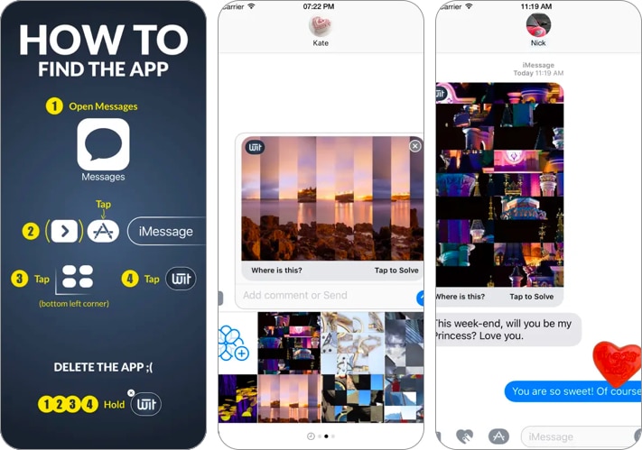 Best iMessage games to play with friends 2025 WIT Puzzles iMessage game for iPhone iPad