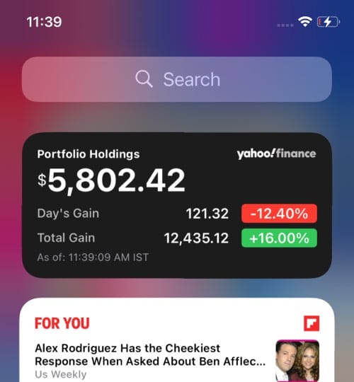 Best widgets for iPhone you should try in 2025 Yahoo Finance iOS 14 widget