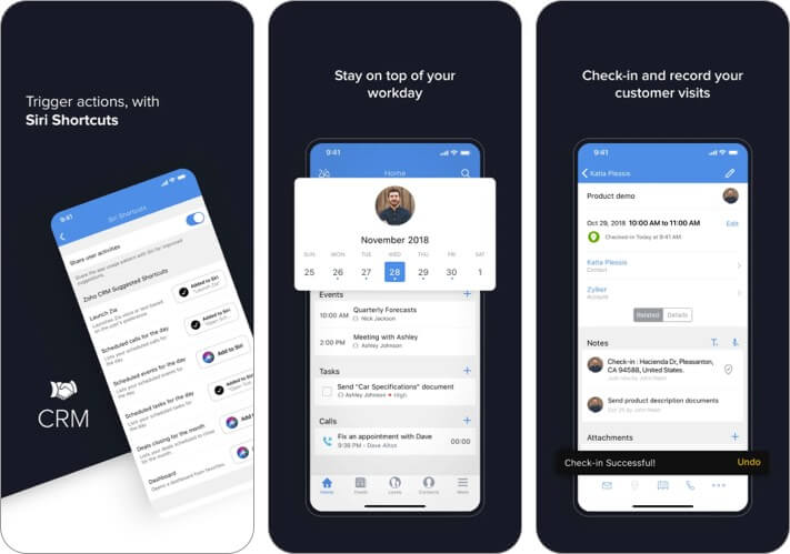 Best CRM Apps for iPhone and iPad in 2025 Zoho CRM iPhone and iPad App Screenshot